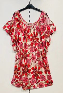 Picture of PLUS SIZE STRETCH FLORAL TOP